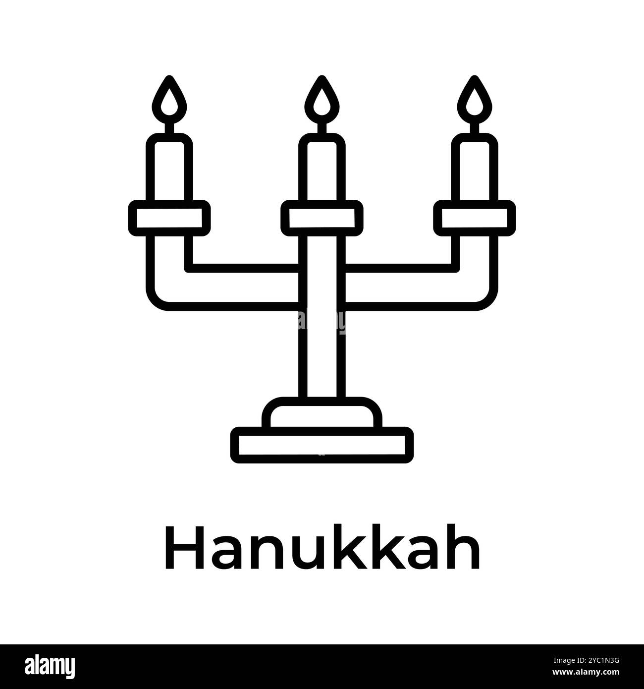 Holen Sie sich dieses fantastische Symbol der Kerzen im modernen Stil, Hanukkah Day Vector Design Stock Vektor