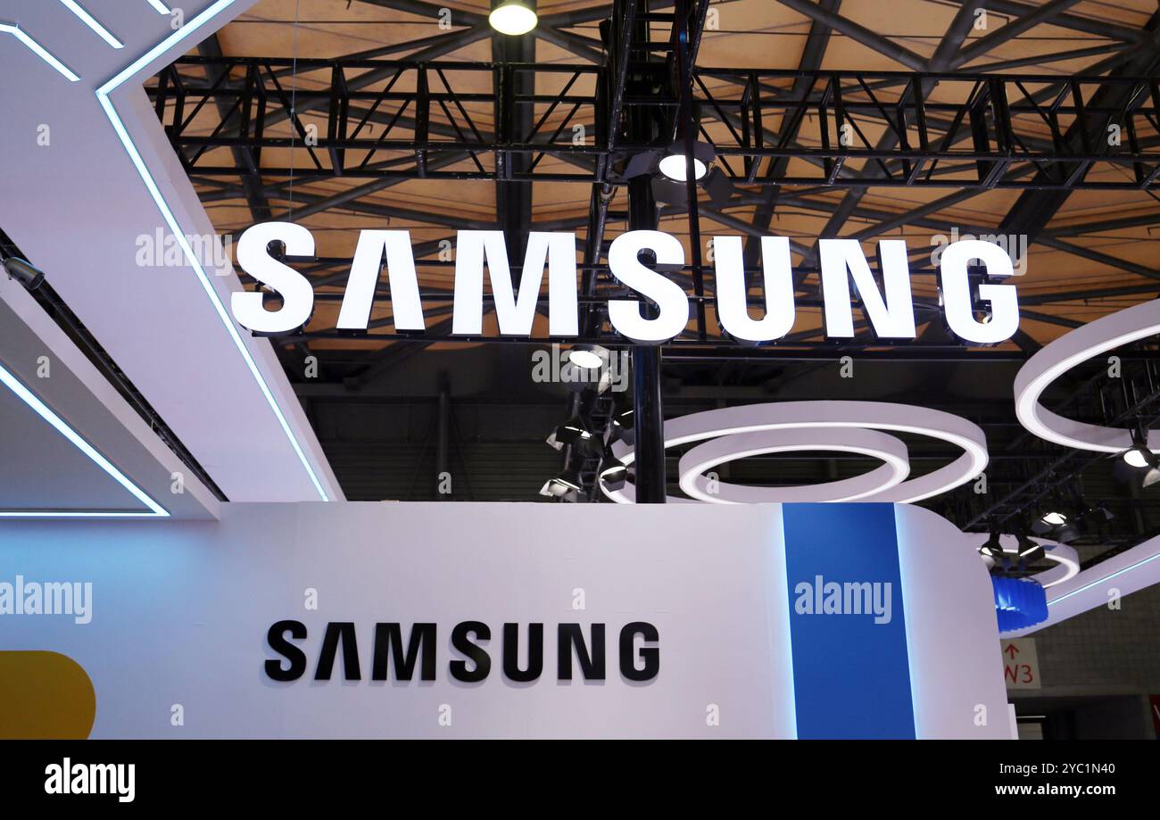 SHANGHAI, CHINA - 14. MÄRZ 2024 - Samsung Electronics auf der Appliance&Electronics World Expo in Shanghai, China, 14. März 2024. Stockfoto