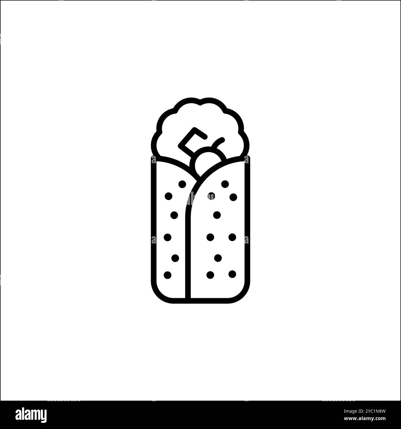 Burrito-Symbol Stock Vektor