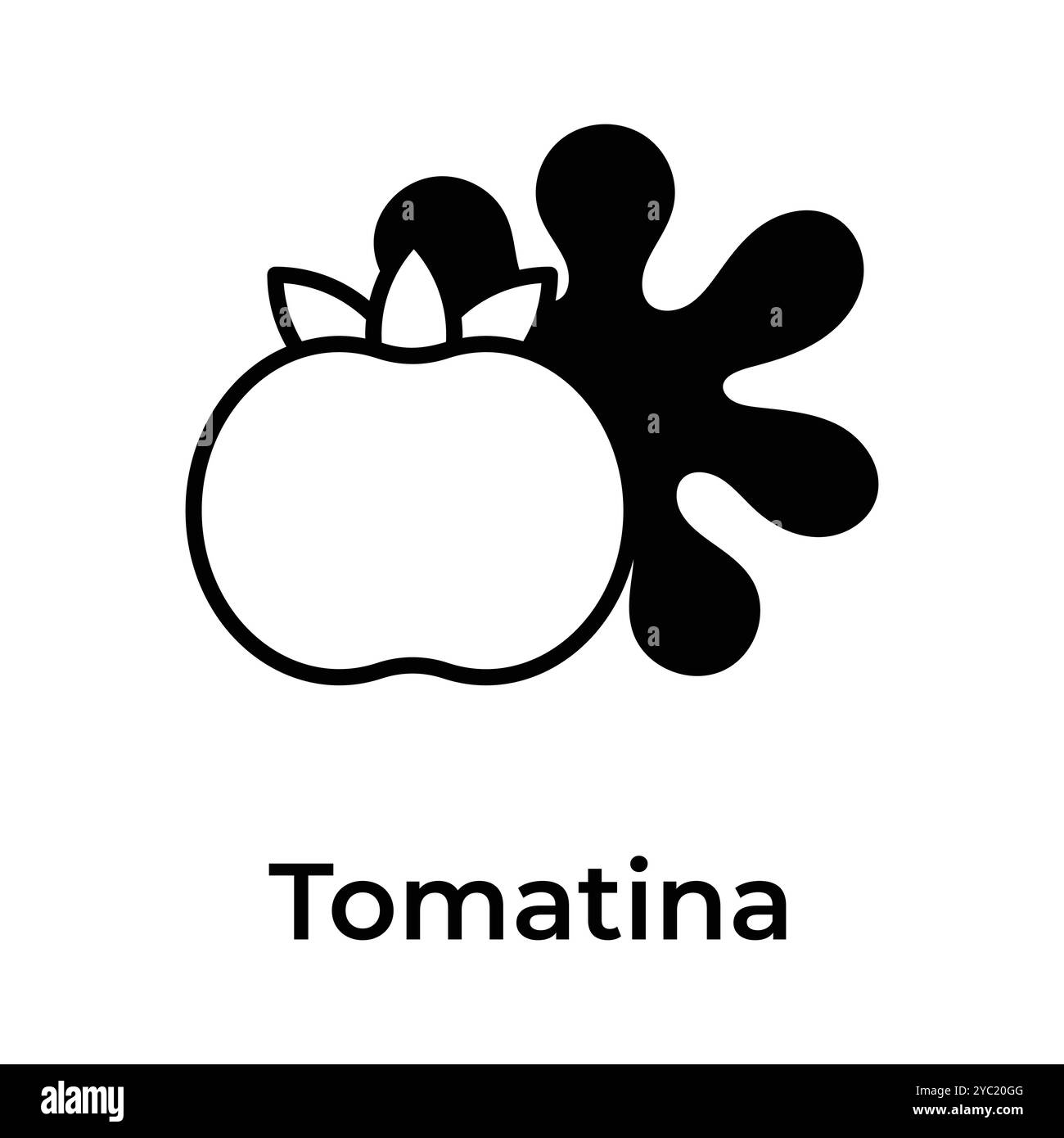 Kreatives Icon Design für spanisch la tomatina, Tomatenfestival Vektor Stock Vektor