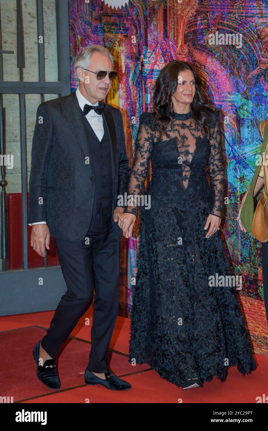 Italien, Rom, 20. Oktober 2024: 19. Rom Film Festival 2024. Andrea Bocelli 30 - The Celebration' - Roter Teppich im Bild: Andrea und Veronica Bocelli Foto © Fabio Mazzarella/Sintesi/Alamy Live News Stockfoto