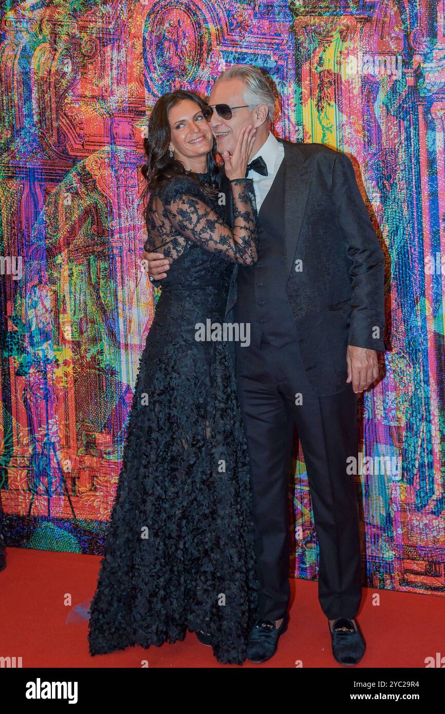 Italien, Rom, 20. Oktober 2024: 19. Rom Film Festival 2024. Andrea Bocelli 30 - The Celebration' - Roter Teppich im Bild: Andrea und Veronica Bocelli Foto © Fabio Mazzarella/Sintesi/Alamy Live News Stockfoto