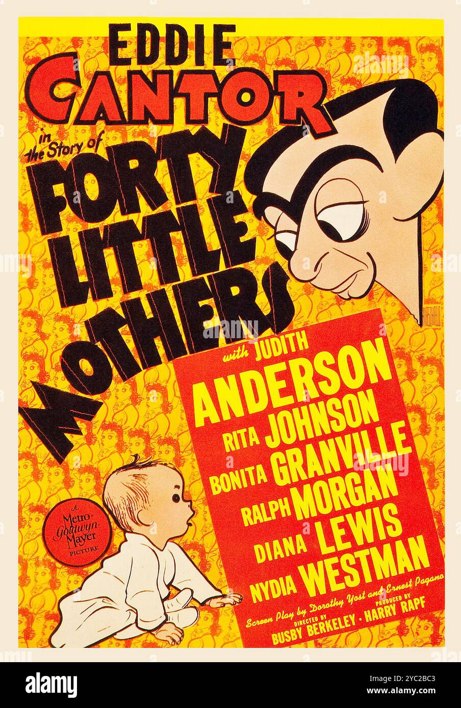 Filmplakat für Forty Little Mothers (1942) Eddie Cantor und Judith Anderson Stockfoto