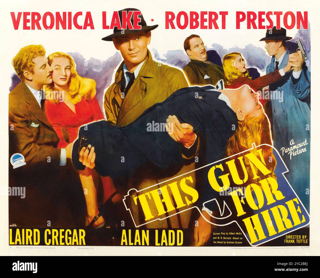 Diese Pistole für Miete (Paramount, 1942). Veronica Lake Robert Preston, Alan Ladd Stockfoto