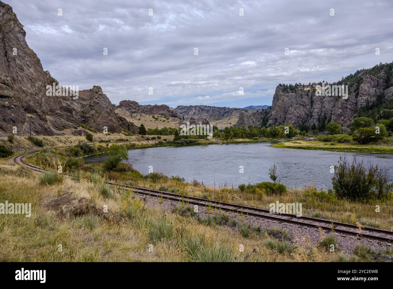 Der Missouri River im versteckten Canyon Stockfoto