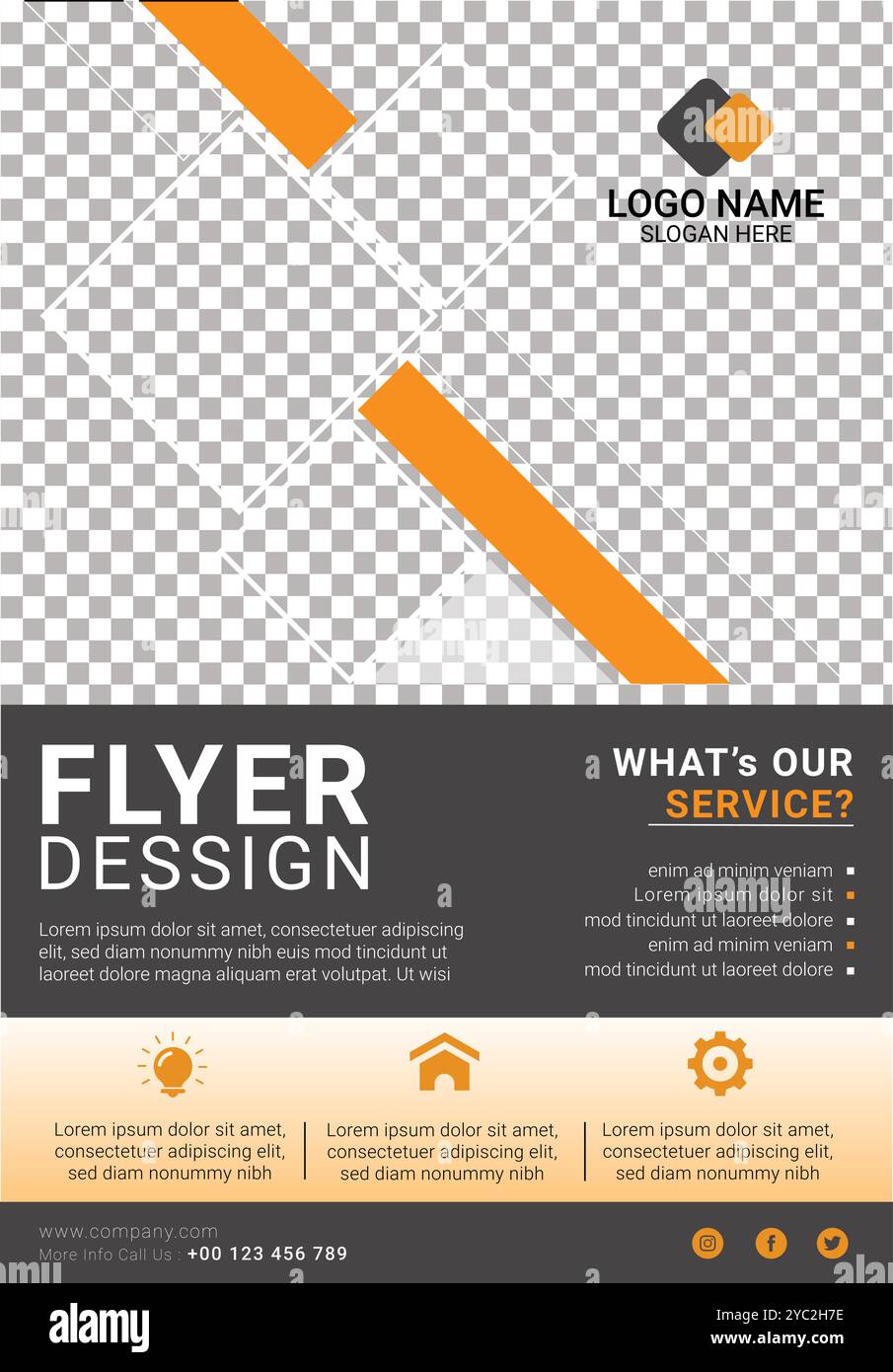 Poster mit Flayer-Vektor-Design Stock Vektor