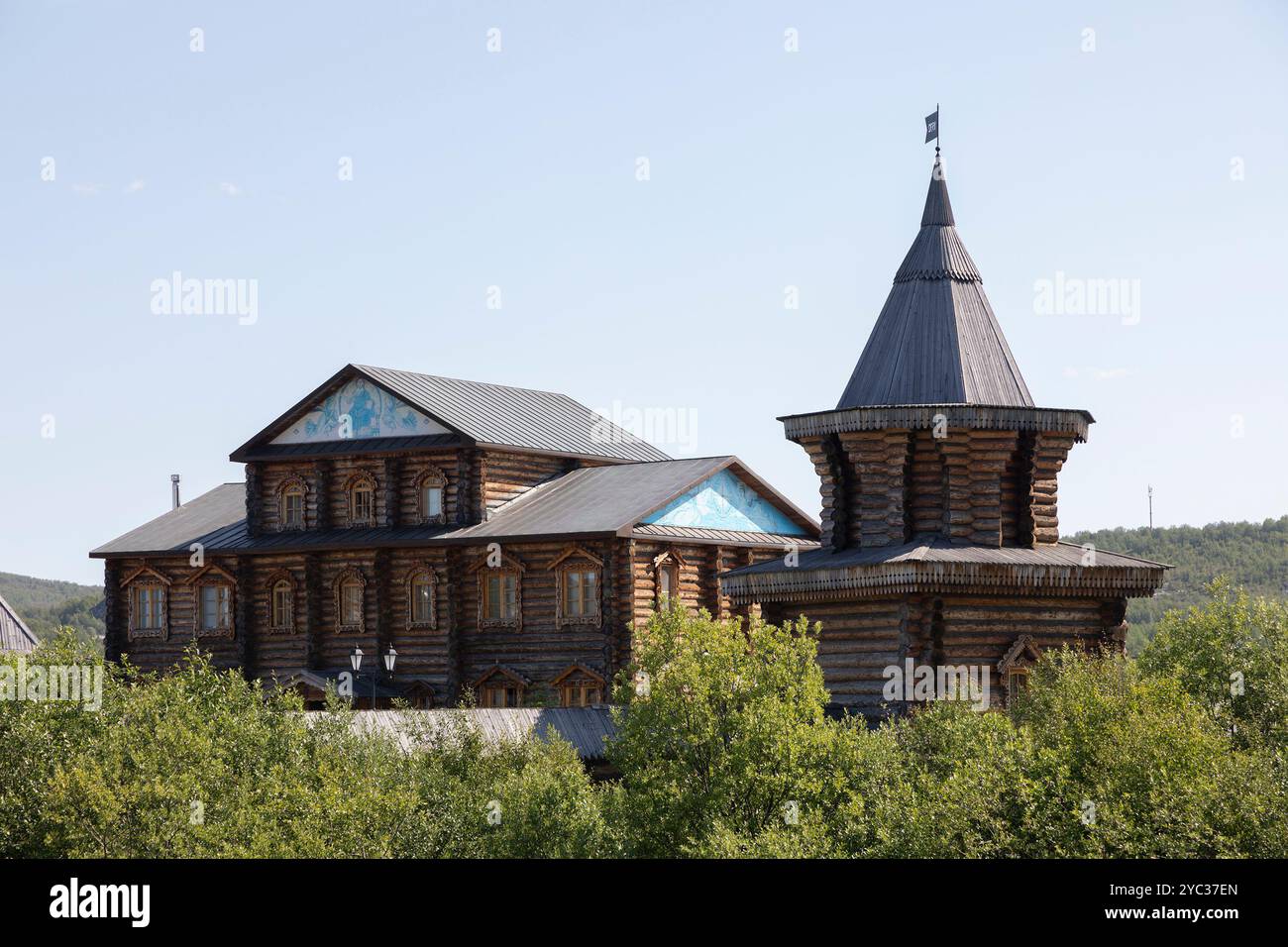 Trifonow-Kloster Der Heiligen Dreifaltigkeit. Das nördlichste Kloster der Welt. Russland, Region Murmansk Stockfoto