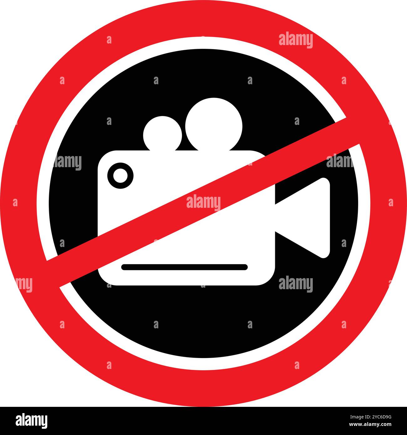 Symbol „Videokamera nicht zulässig“ Stock Vektor