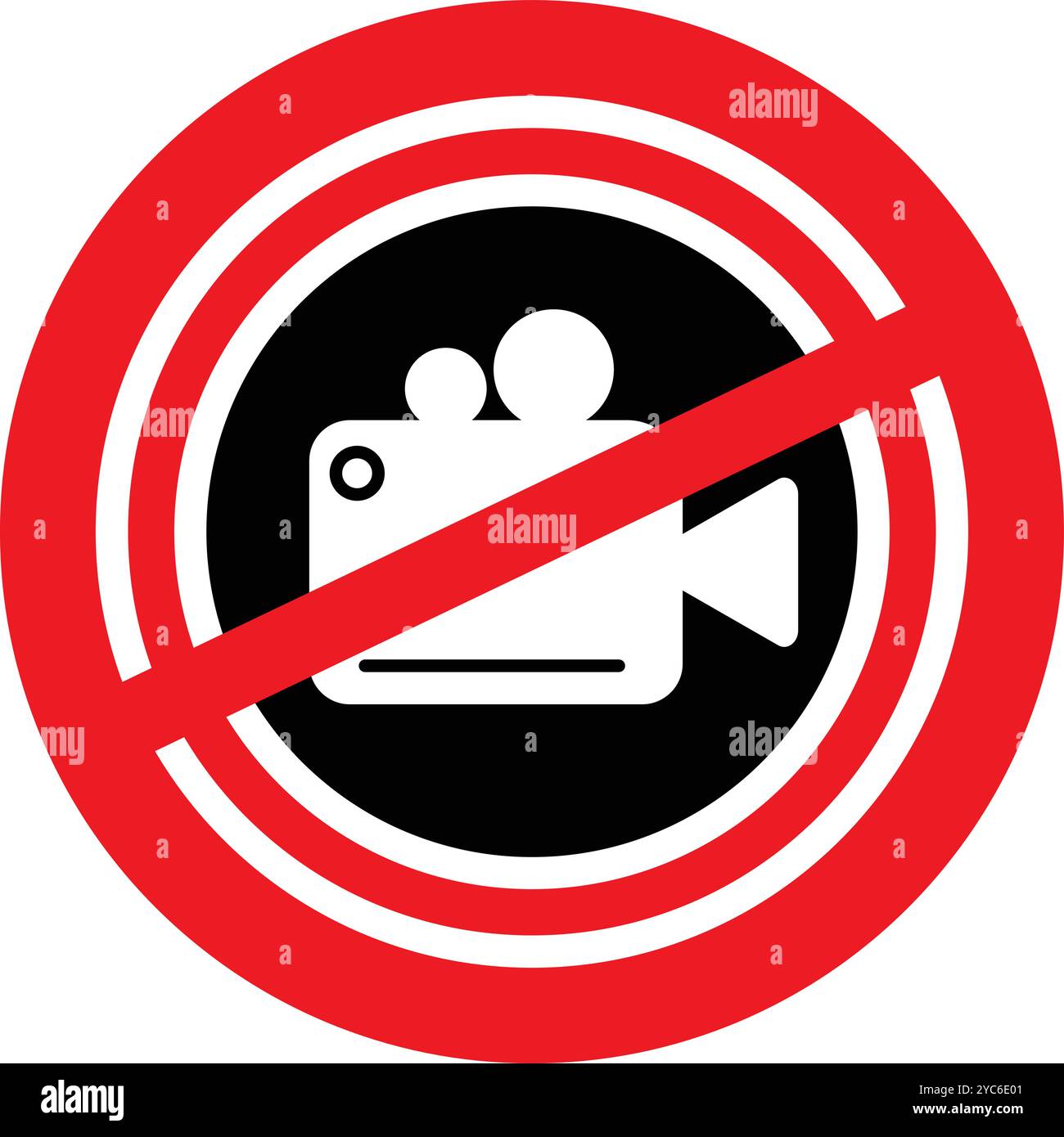 Symbol „Videokamera nicht zulässig“ Stock Vektor