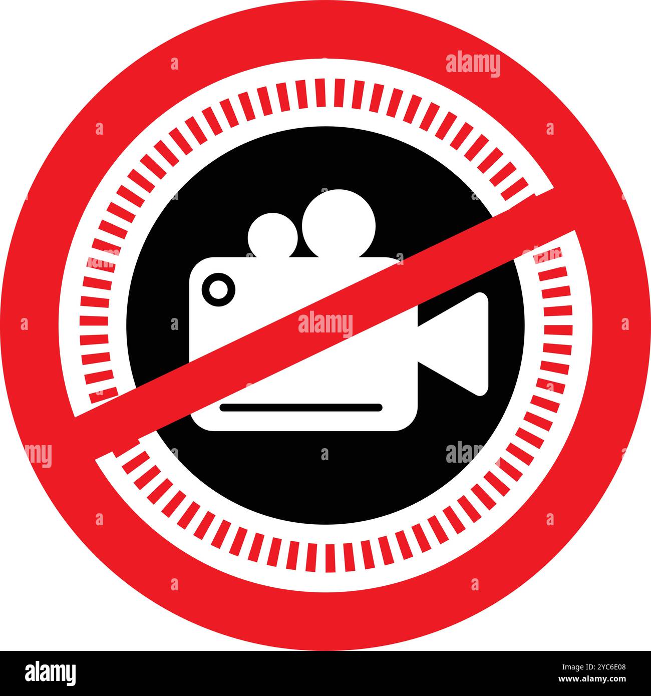 Symbol „Videokamera nicht zulässig“ Stock Vektor