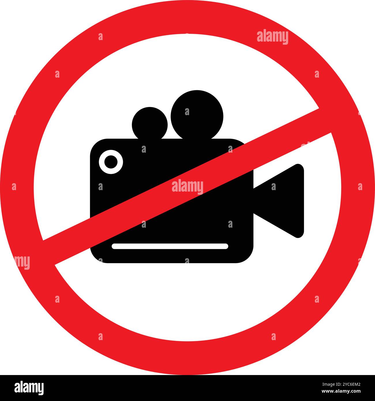 Symbol „Videokamera nicht zulässig“ Stock Vektor
