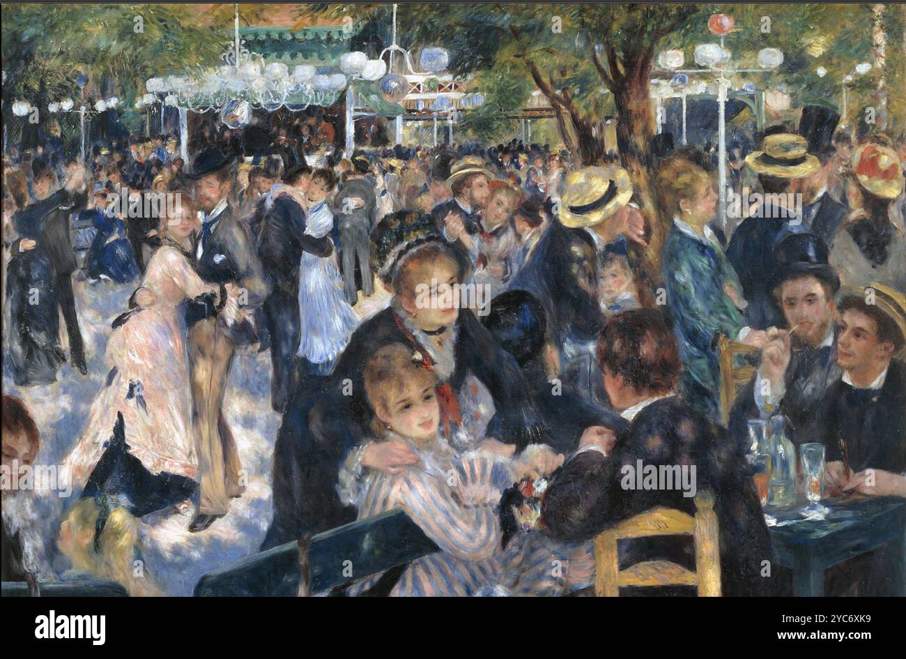 AUGUSTE RENOIR (1841–1919) französischer Maler. Sein Gemälde Bal du Moulin de la Galette von 1876. Stockfoto