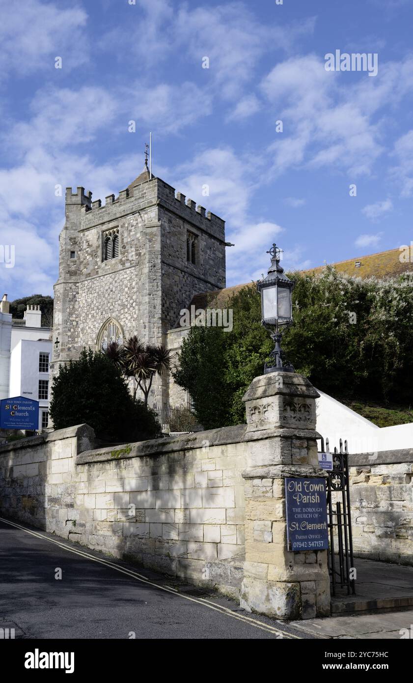 St Clements C of E Church, Swan Terrace, High Street, Hastings Old Town, Hastings, isst Sussex, England, Großbritannien Stockfoto