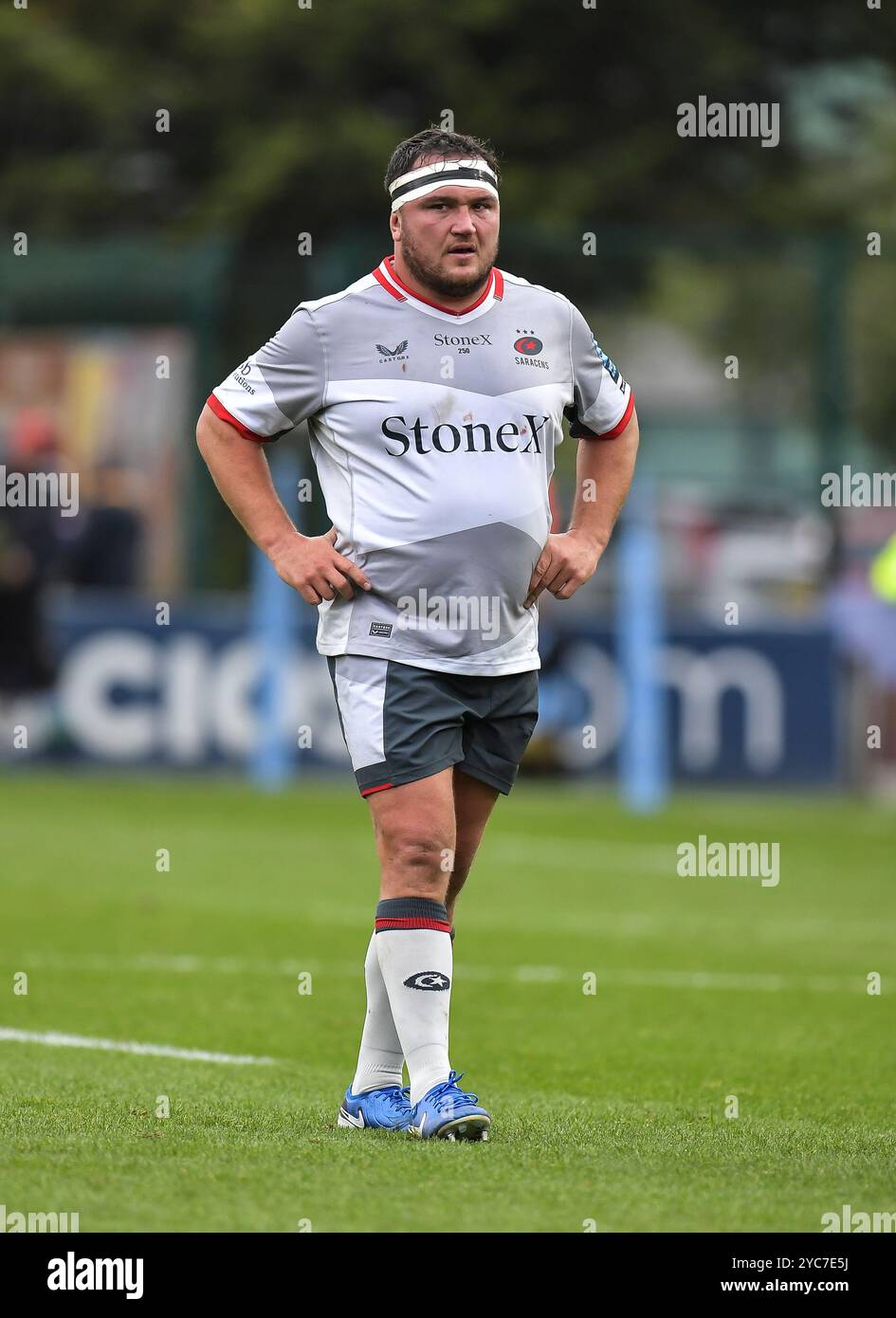 Jamie George von Saracens in Aktion während der Harlequins gegen Saracens, Gallagher Premiership Round 4 Derby Weekend Match, The Stoop, Twickenham, London Stockfoto