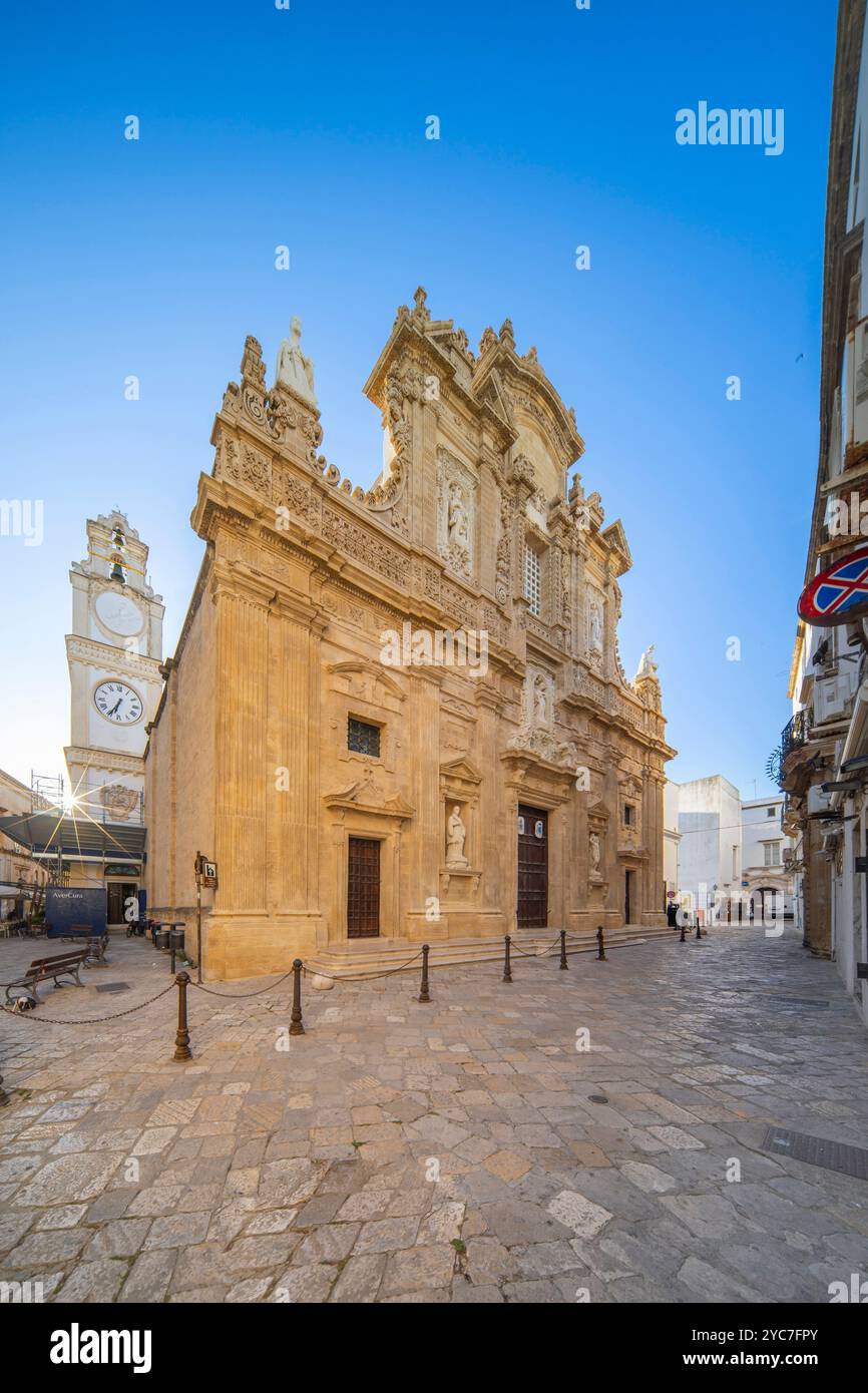 Basilika mit Kathedrale von Sant'Agata, Kathedrale von Gallipoli, Altstadt, Gallipoli, Lecce, Salento, Apulien, Italien Stockfoto