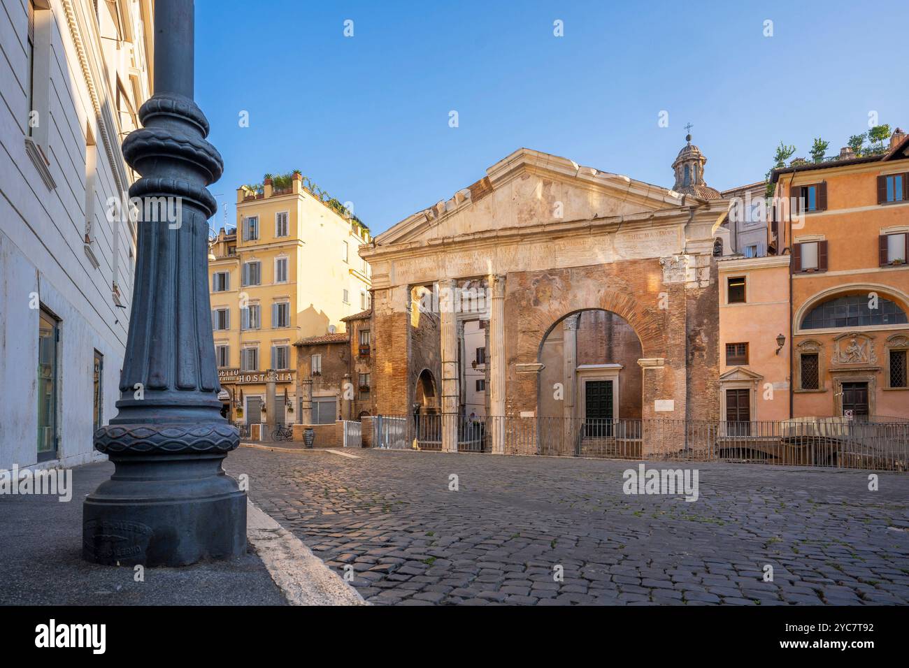 Portikus von Ottavia, Ghetto Rom, Roma, Latium, Italien Stockfoto
