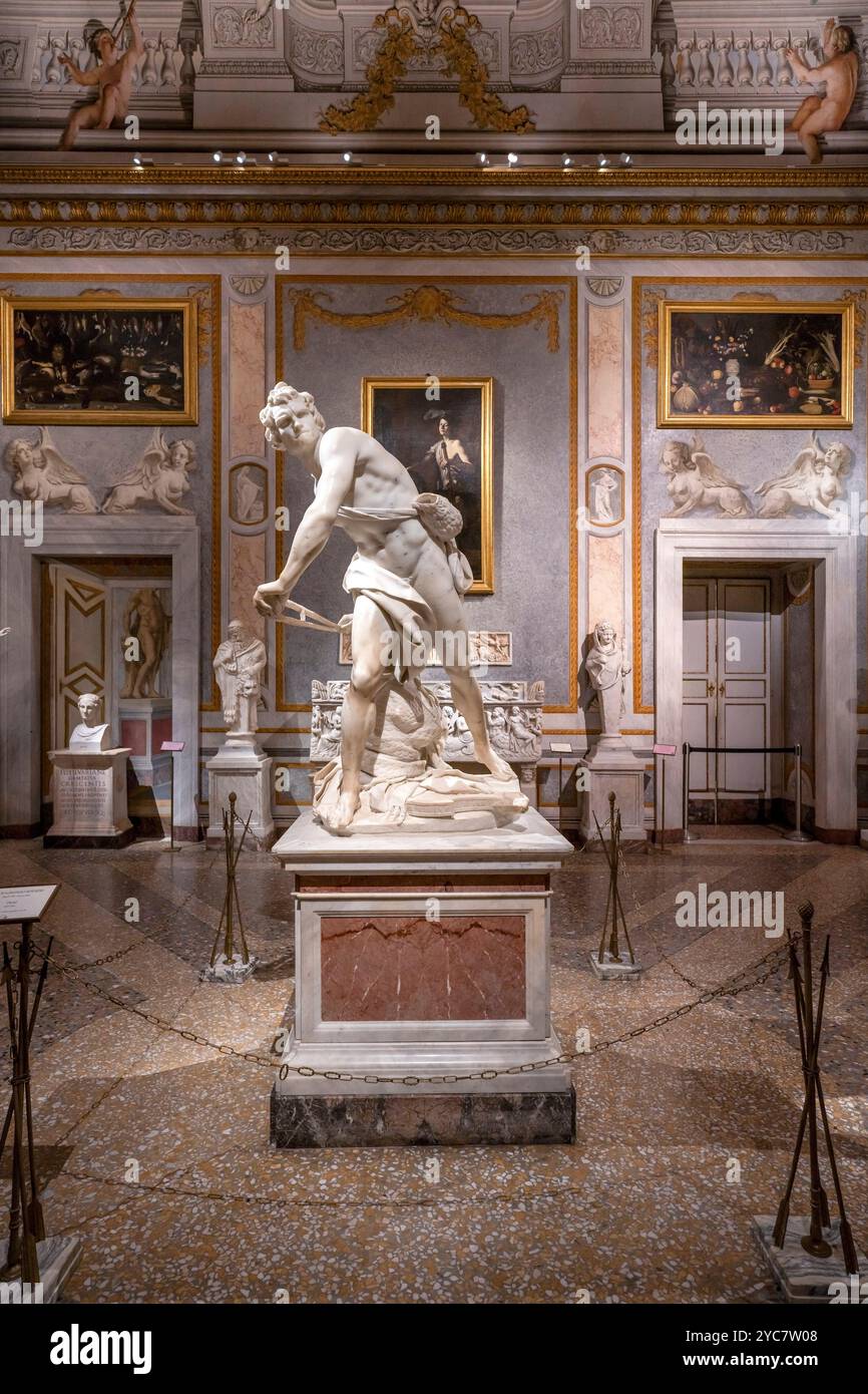 Gian Lorenzo Bernini, David, 1623, Museum Villa Borghese, Roma, Latium, Italien Stockfoto