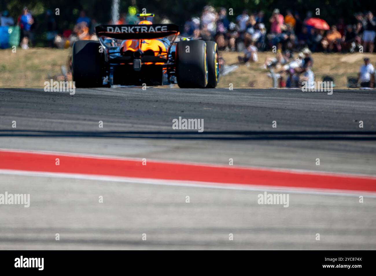 Austin, Texas, Usa, 20. Oktober 2024, Lando Norris, aus Großbritannien tritt für McLaren F1 an. Der Grand Prix Race Day der USA 2024 findet in Austin, Texas, USA statt. Quelle: Michael Potts/Alamy Live News Stockfoto