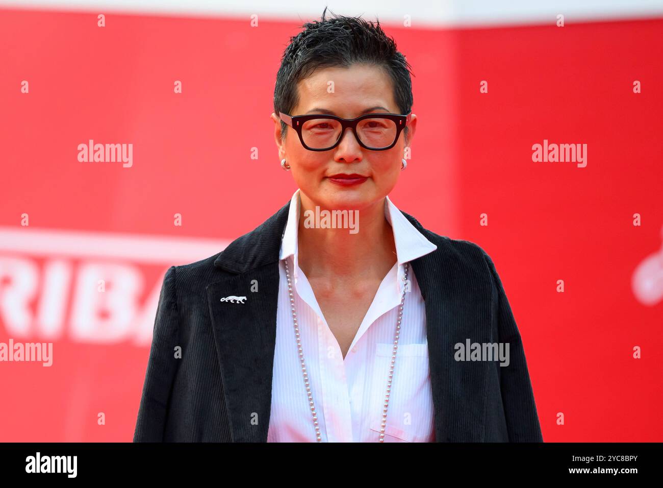 Kai-Li Peng nimmt am 21. Oktober 2024 im Auditorium Parco della Musica in Rom (Italien) am besten ersten Spielfilm der Jury Roter Teppich Teil. Stockfoto