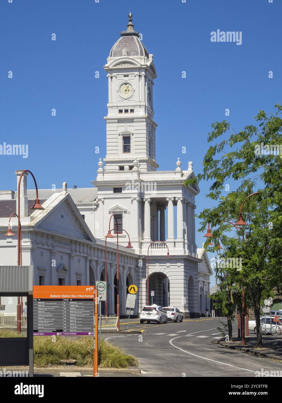 Einer der größten Bahnhöfe des Bundesstaates, Ballarat, Victoria, Australien, Ozeanien Stockfoto