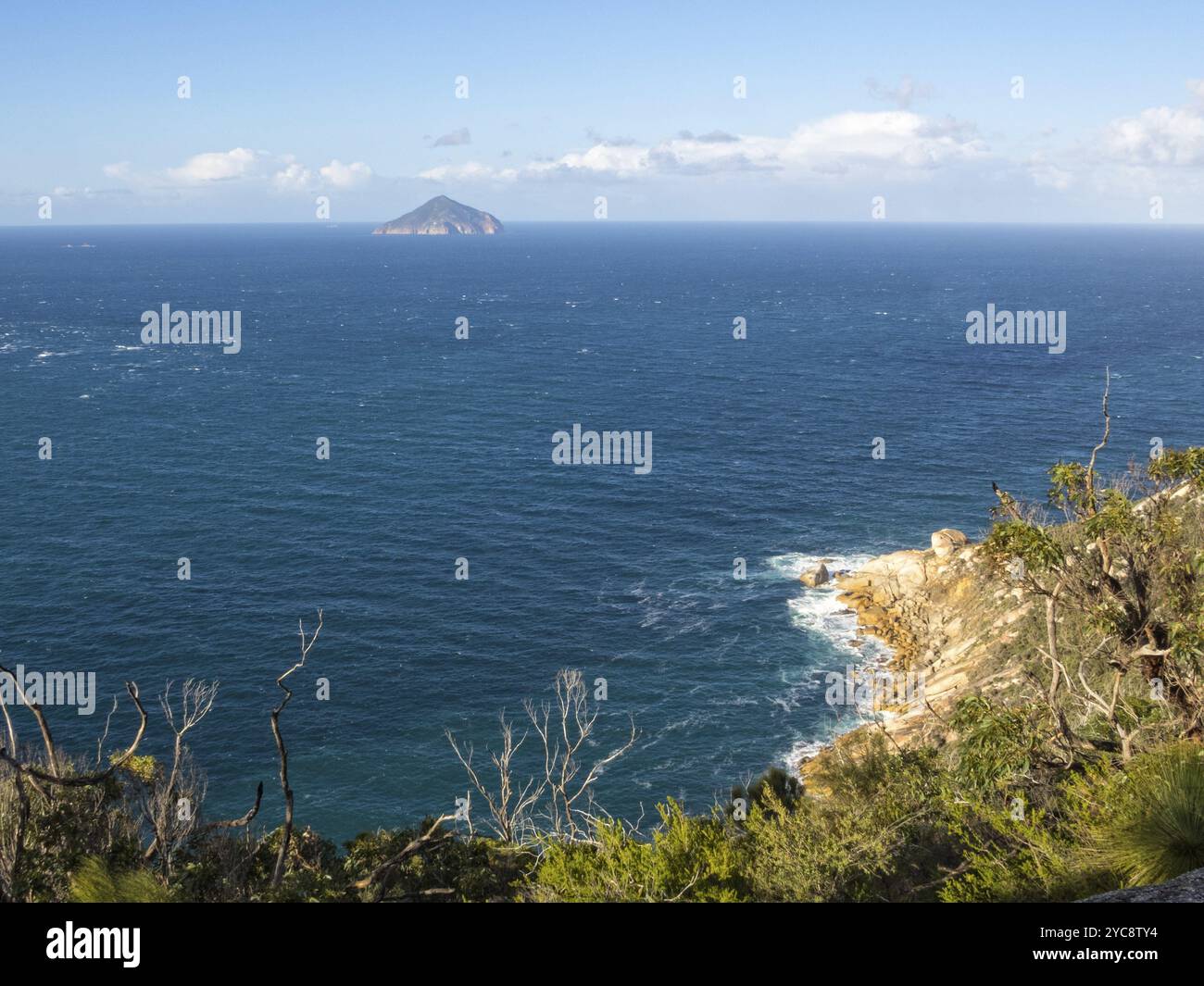 Rodondo Island fotografiert vom SE Walking Track in Richtung Roaring Meg Campsite, Wilsons Promontory, Victoria, Australien, Ozeanien Stockfoto