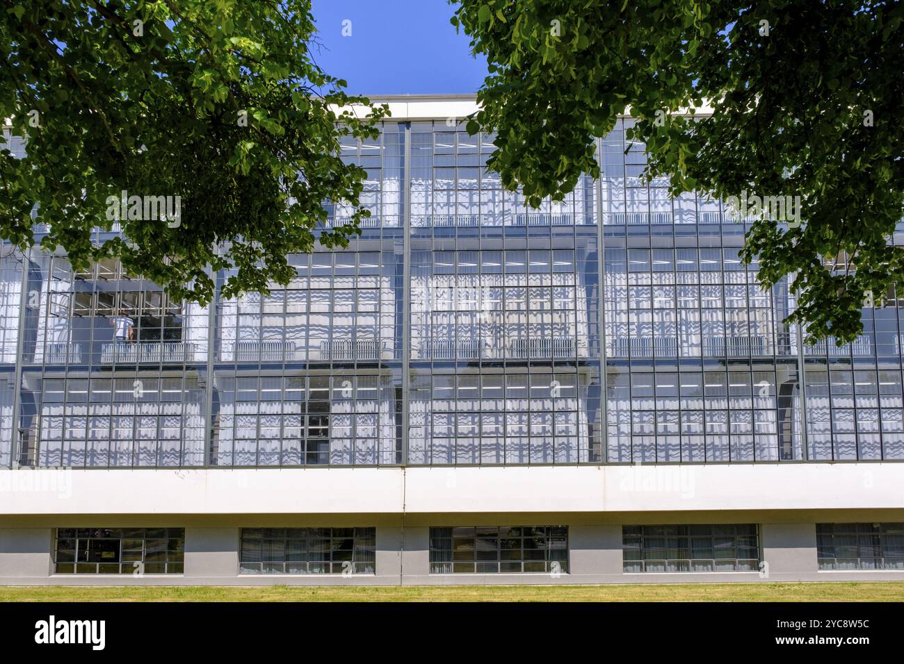 Bauhaus, Walter Gropius Bau, Bauhausgebäude Dessau, Sachsen-Anhalt, Deutschland, Europa Stockfoto