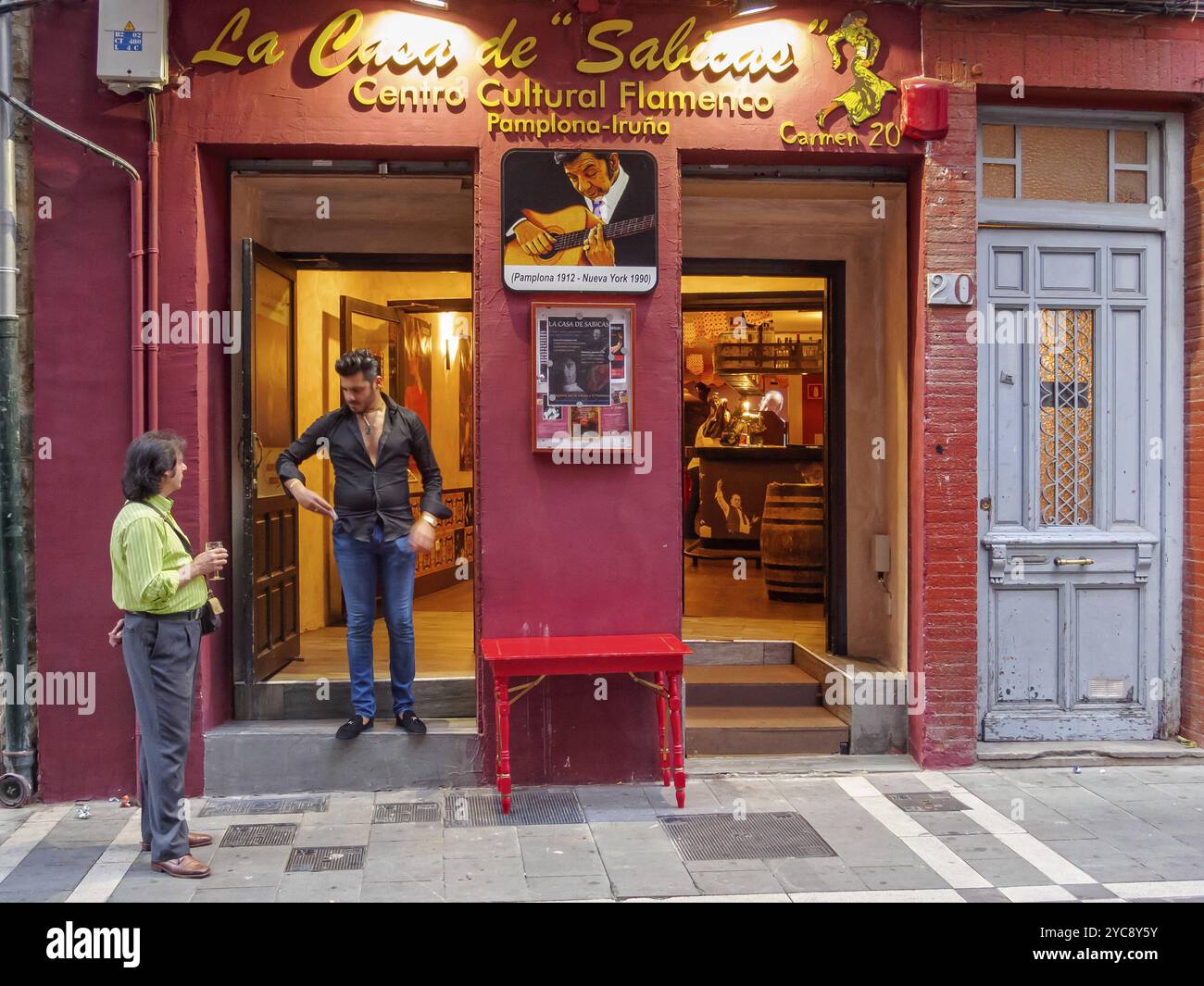 Das Haus der Sabicas (Casa de Sabicas) ist ein Flamenco-Kulturzentrum in Pamplona, Navarra, Spanien, Europa Stockfoto