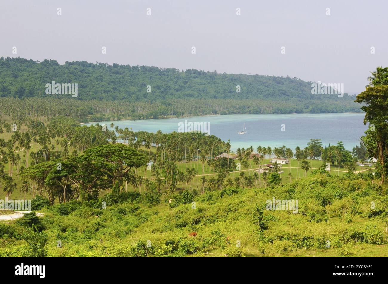 Die geschützte Velit Bay ist etwa eine halbe Stunde Fahrt von Luganville an der Ostküste, Espiritu Santo, Vanuatu, Ozeanien entfernt Stockfoto