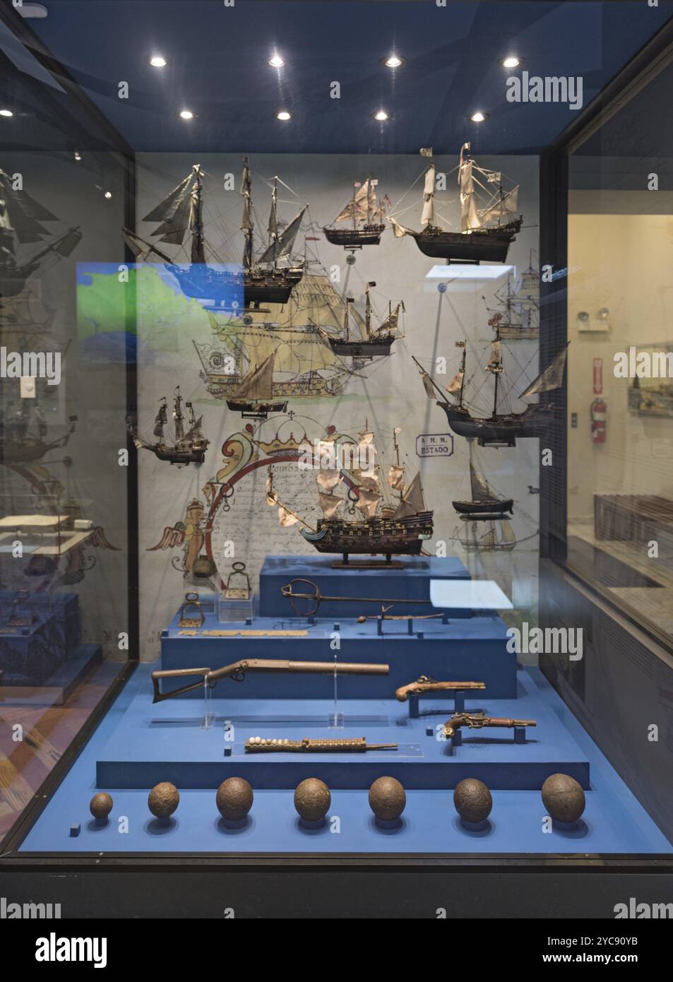 Ausstellungen im Museum des interozeanischen Kanals in panama-Stadt Stockfoto