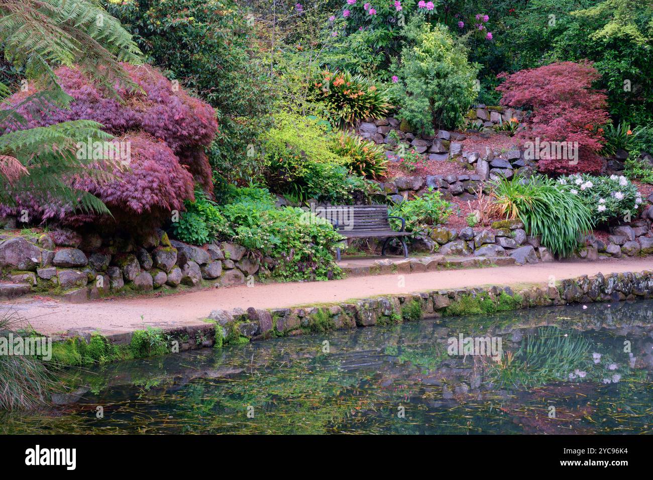 Ein Garten Sitz Stockfoto