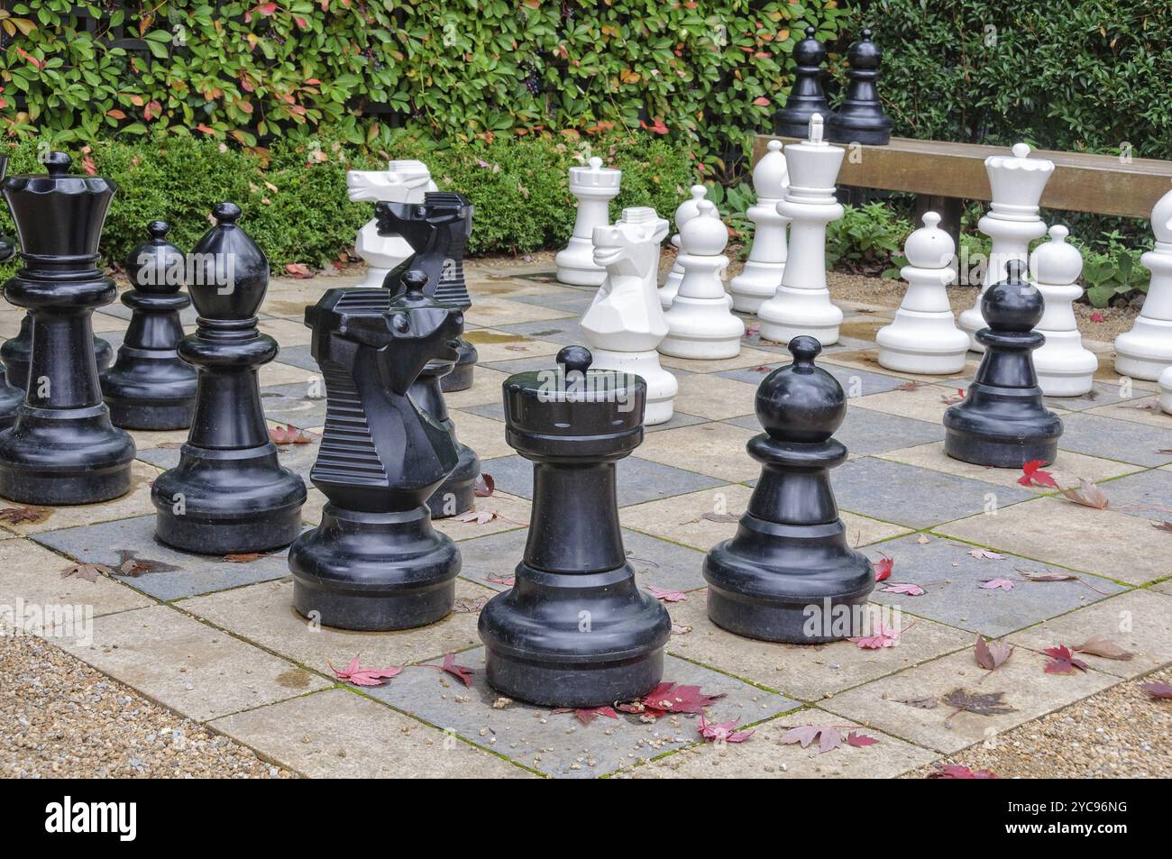 Riesiges Outdoor-Schachset, Yarra Glen, Victoria, Australien, Ozeanien Stockfoto