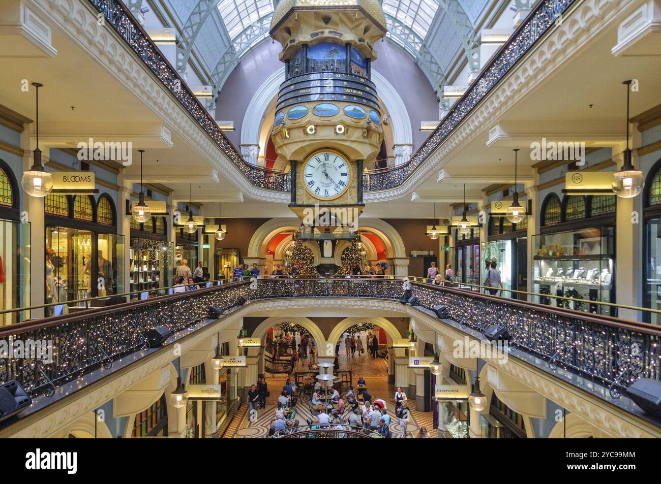 Die große australische Uhr im Queen Victoria Building, Sydney, NSW, Australien, Ozeanien Stockfoto