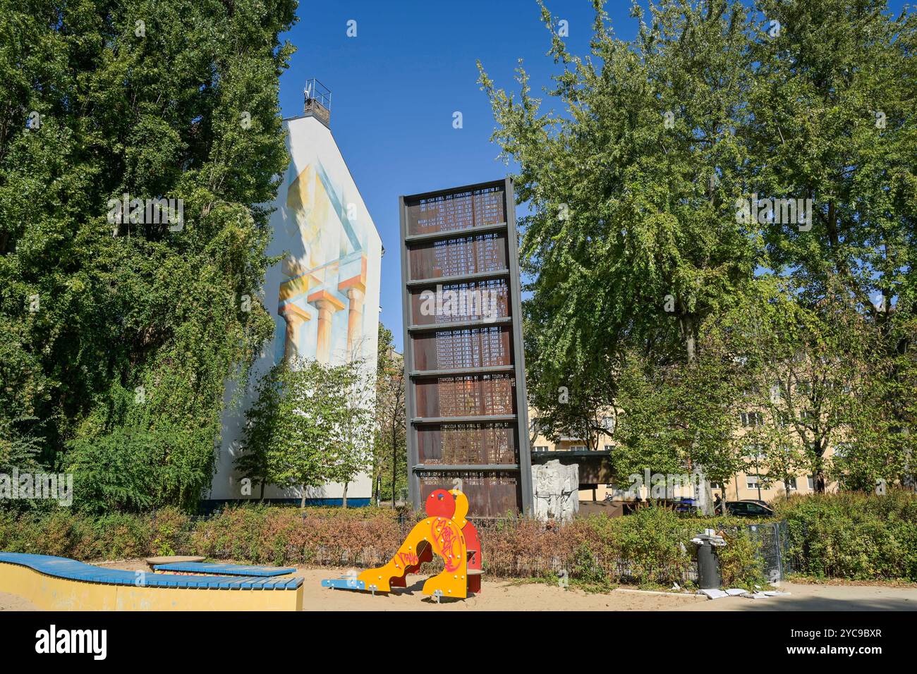 Gedenkstätte Levetzowstraße zum Gedenken an das Sammellager für die deportierten Berliner Juden, Levetzowstraße, Moabit, Berlin, Deutschland Mahnmal Levetzowstra Stockfoto