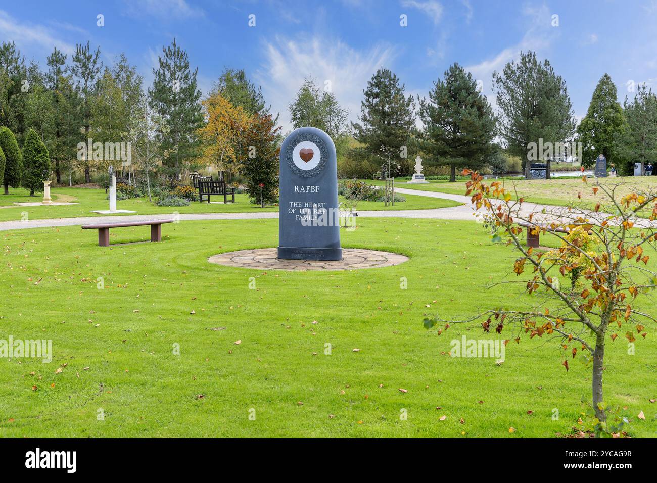 Das RAF Benevolent Fund Memorial am National Memorial Arboretum, Alrewas bei Lichfield, Staffordshire, England, Großbritannien Stockfoto