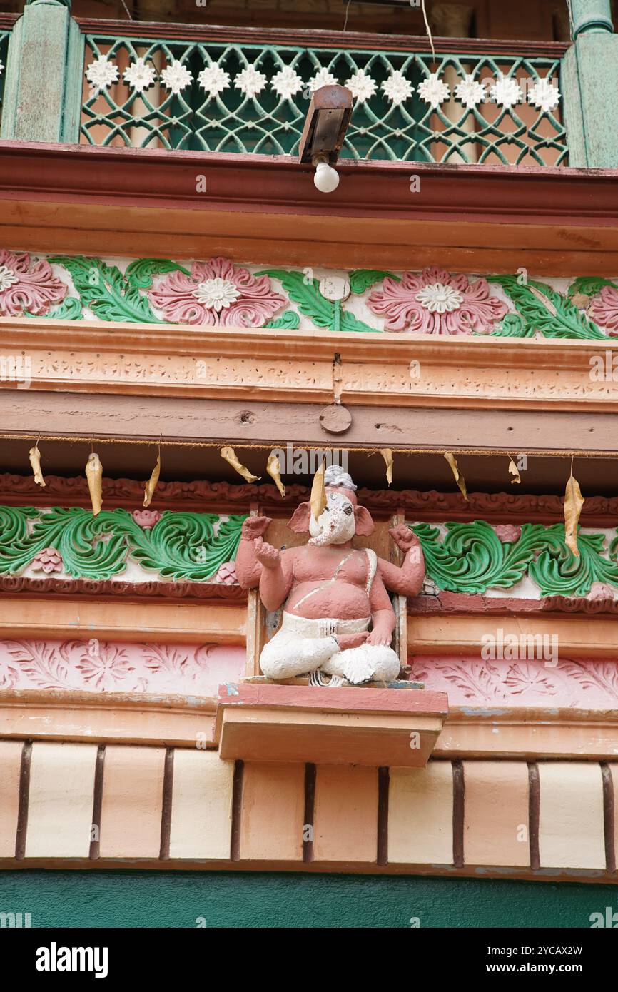 Thakurbari aus der Familie Nandi. Baidyapur, East Burdwan, West Bengalen, Indien. Stockfoto