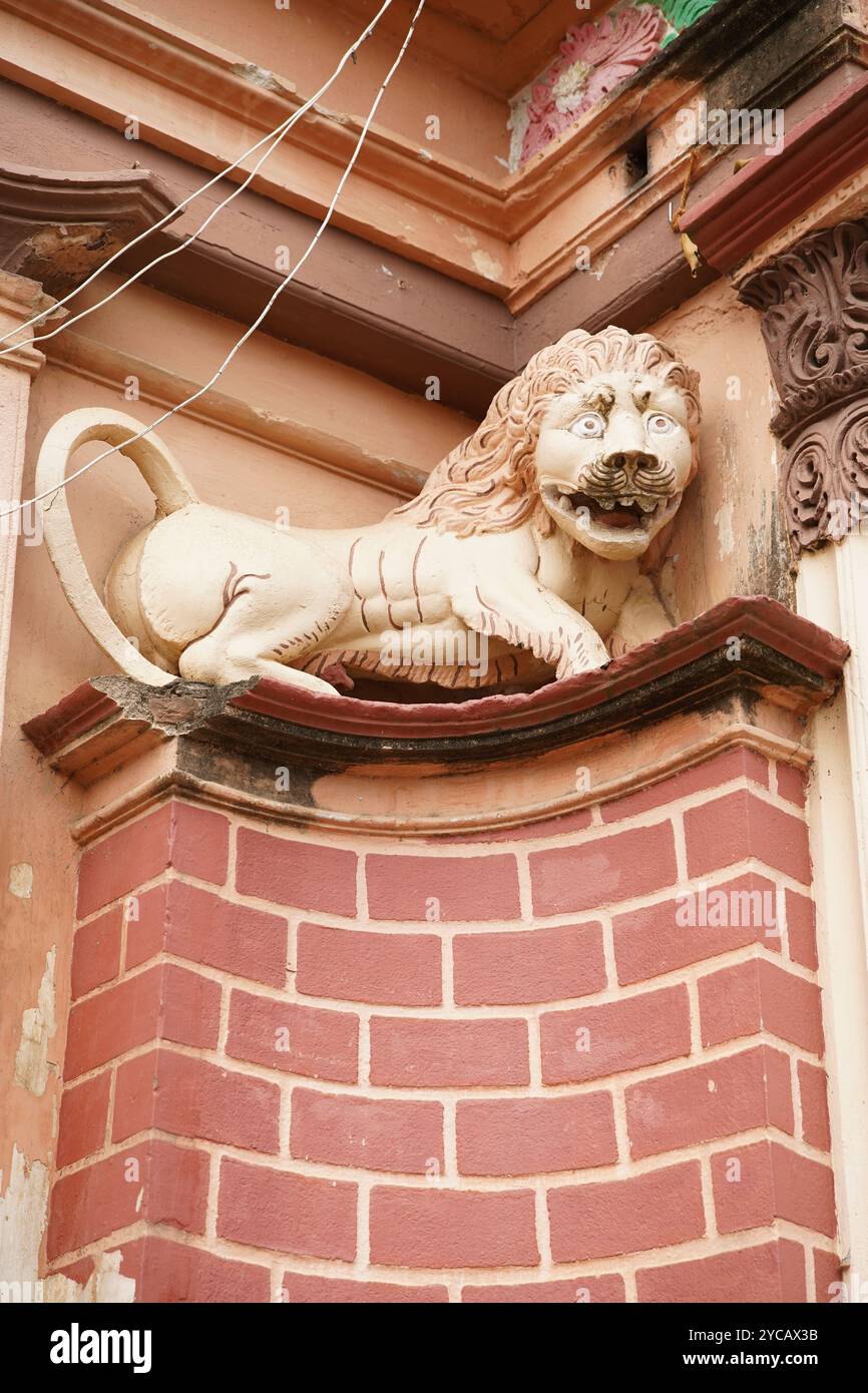 Thakurbari aus der Familie Nandi. Baidyapur, East Burdwan, West Bengalen, Indien. Stockfoto