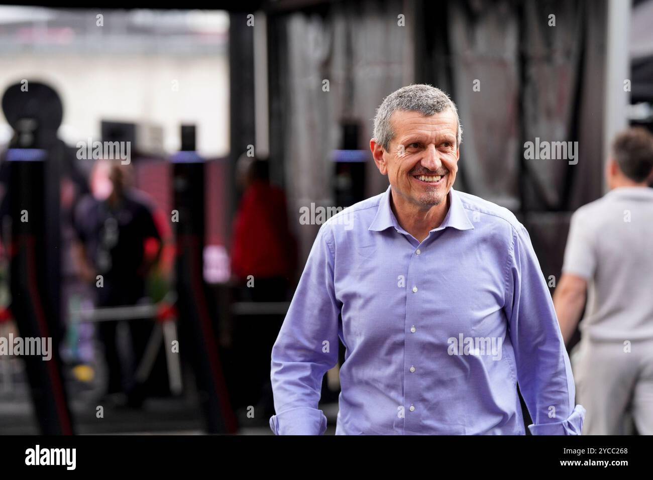 Ehemaliger Teamchef und aktueller deutscher Sender Günther Steiner während des Grand Prix der Vereinigten Staaten 2024 in Austin, Texas. Stockfoto