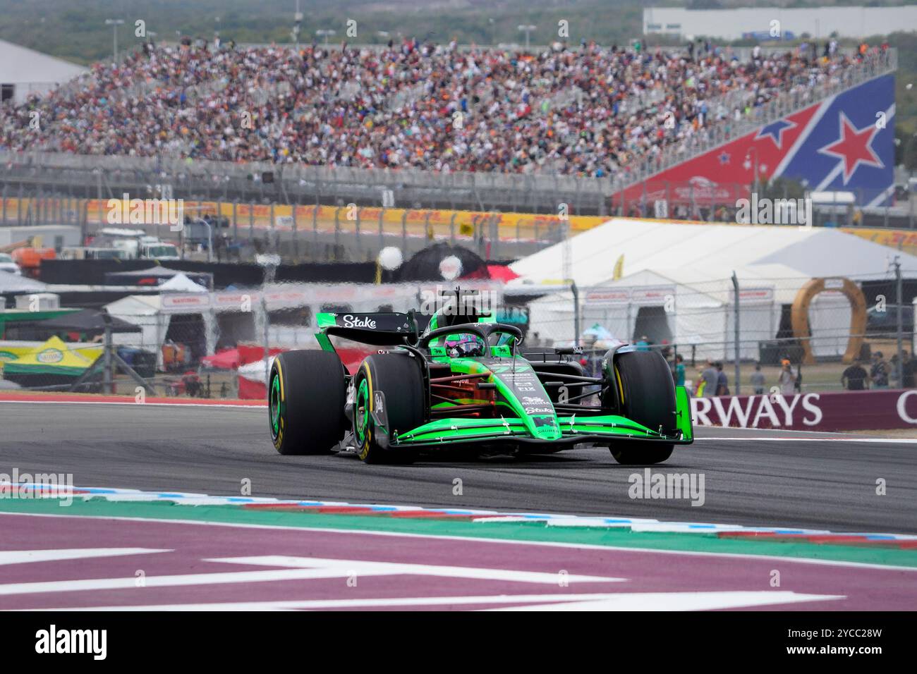 Sauber Fahrer Zhou Guanyu beim Großen Preis der Vereinigten Staaten 2024 in Austin, Texas. Stockfoto