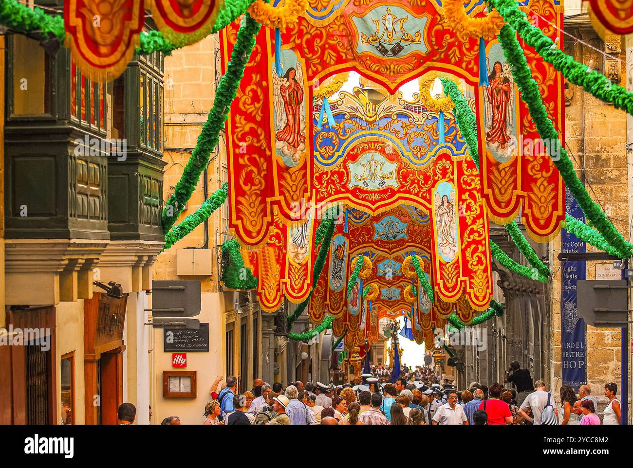 Archipel Maltesisch - Malta Valletta Festmahl an einem Patronatstag Stockfoto