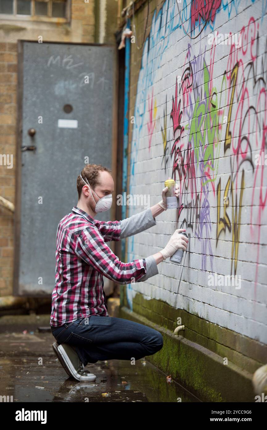 Eine Graffiti-Werkstatt. Stockfoto