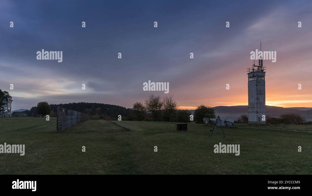 Grenzgebäude der historischen innerdeutschen Grenze. Stockfoto