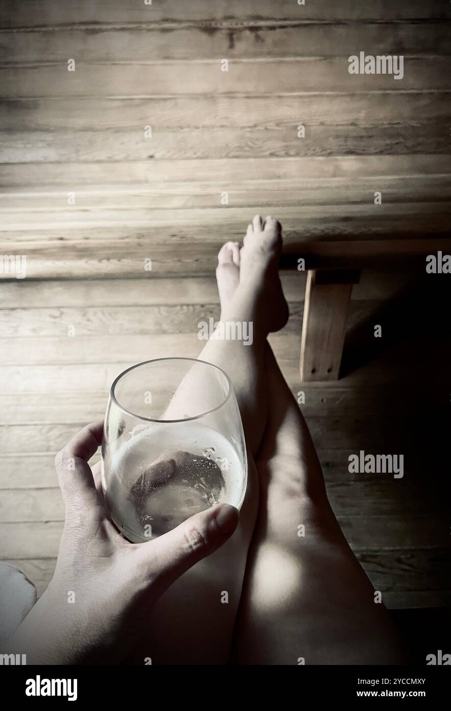 Und Atmen - Smartphone-aufgenommenes Stockfoto