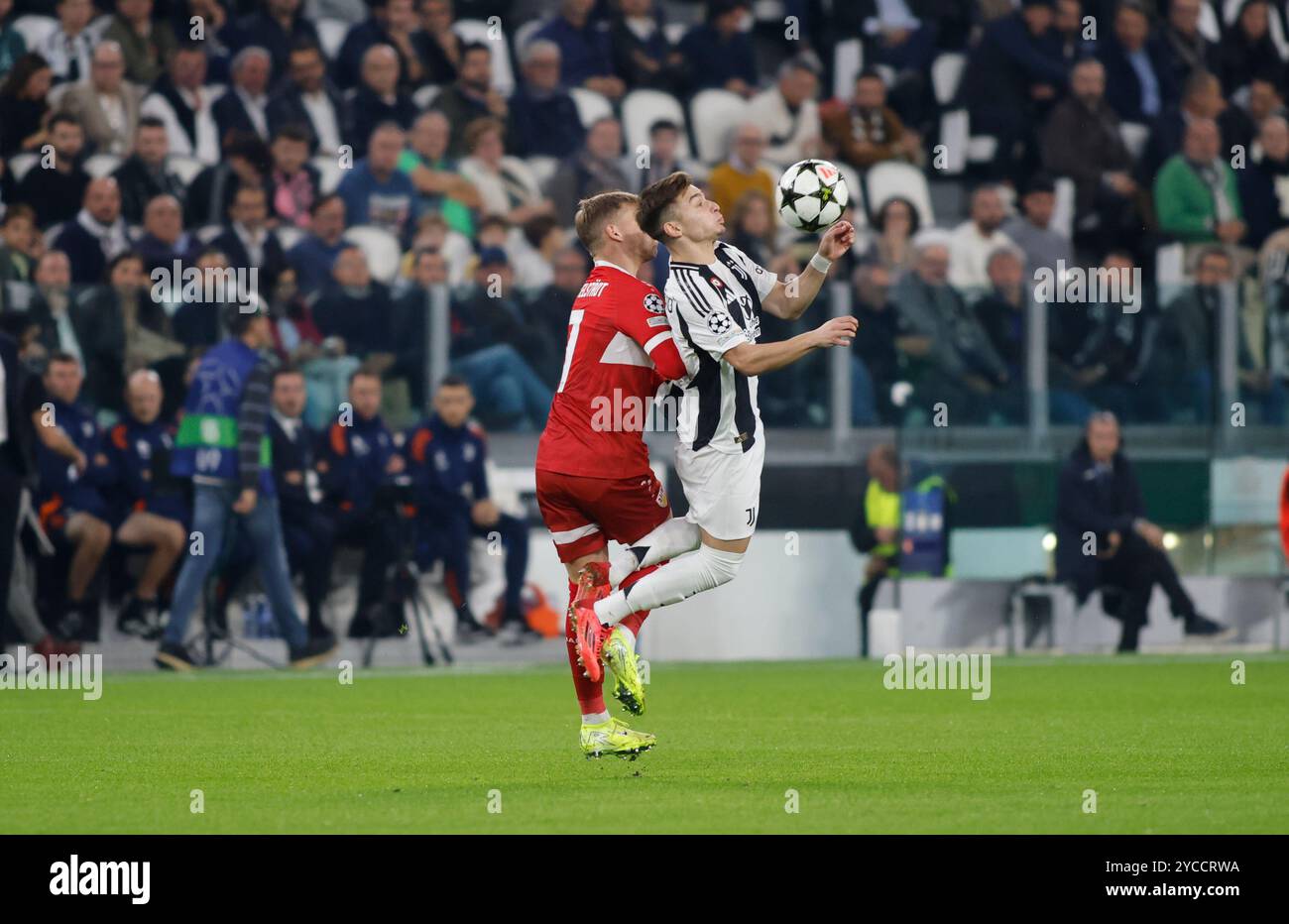 Turin, 22. Oktober 2024, UEFA Champions League, Juventus FC gegen VFB Stutgard Stockfoto