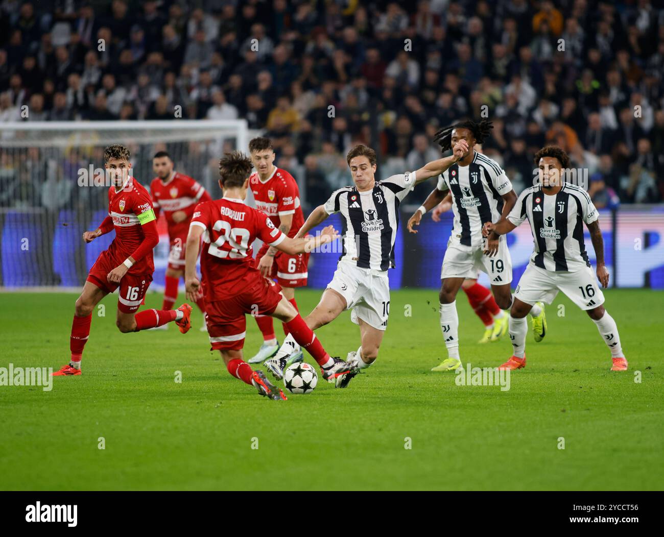 Turin, 22. Oktober 2024, UEFA Champions League, Juventus FC gegen VFB Stutgard Stockfoto