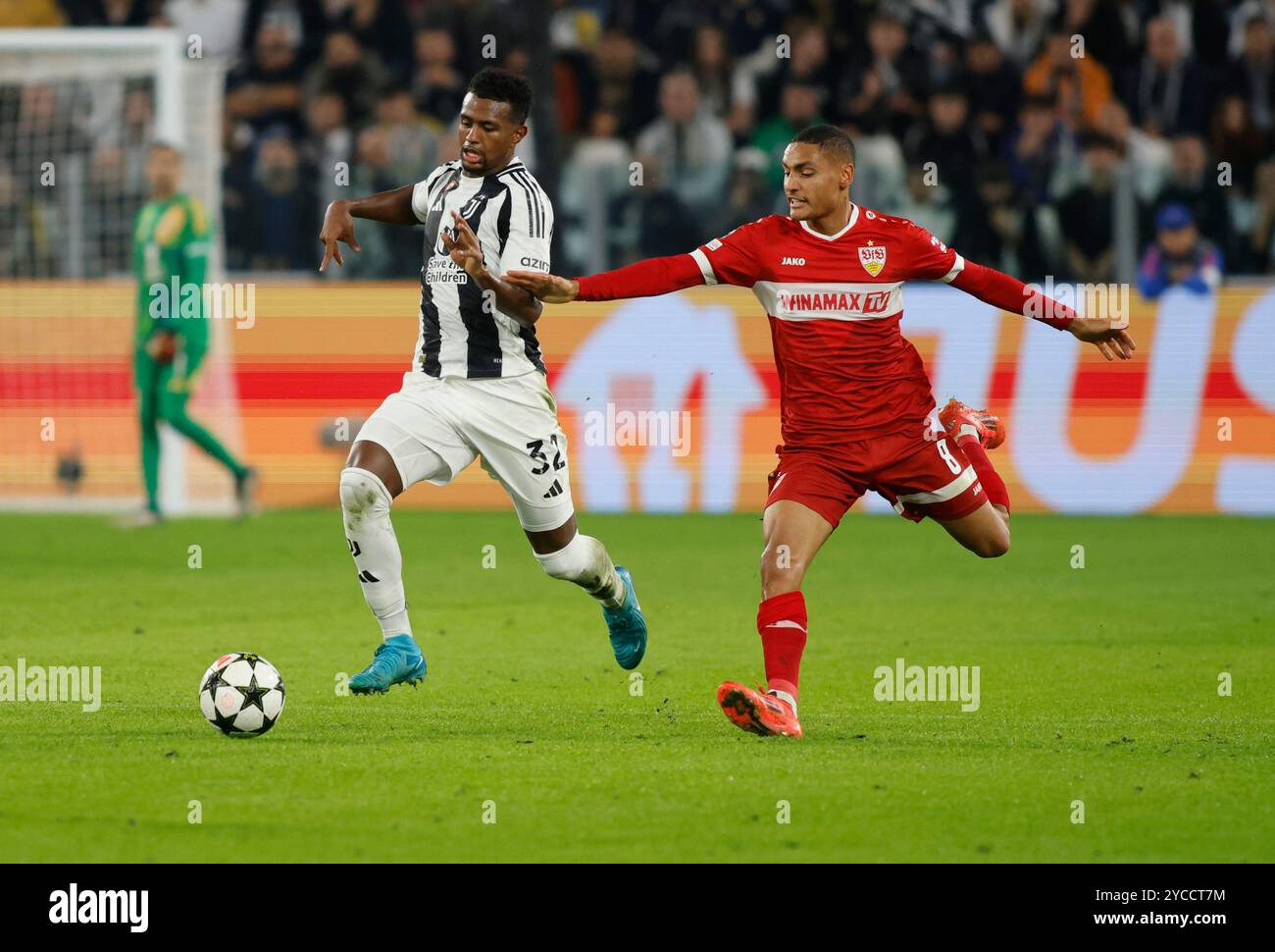 Turin, Italien. Oktober 2024. Turin, 22. Oktober 2024, UEFA Champions League, Juventus FC gegen VFB Stutgard Credit: Nderim Kaceli/Alamy Live News Stockfoto