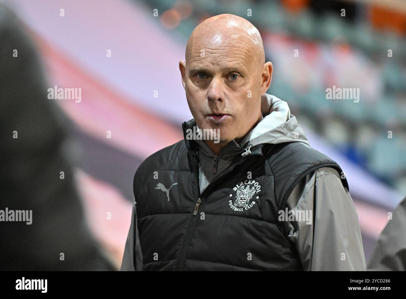 Assistant Manager Steve Agnew (Assistant Manager) beim Spiel der Sky Bet League 1 zwischen Peterborough und Blackpool in der London Road, Peterborough am Dienstag, den 22. Oktober 2024. (Foto: Kevin Hodgson | MI News) Credit: MI News & Sport /Alamy Live News Stockfoto