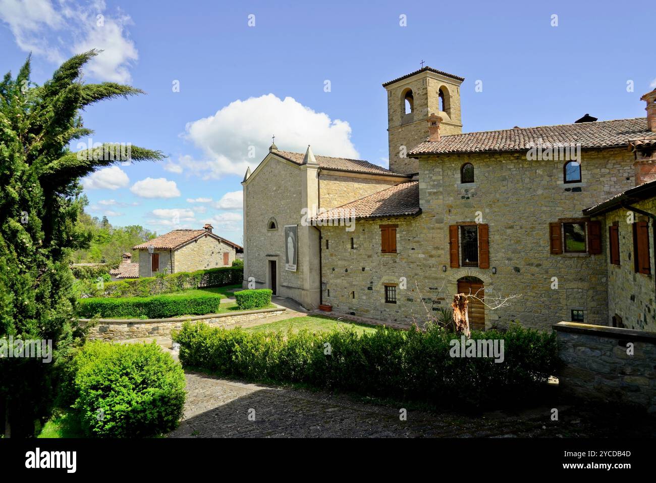 Mittelalterliches Dorf Sassi di Varana, Provinz Modena, Emilia Romagna, Italien Stockfoto