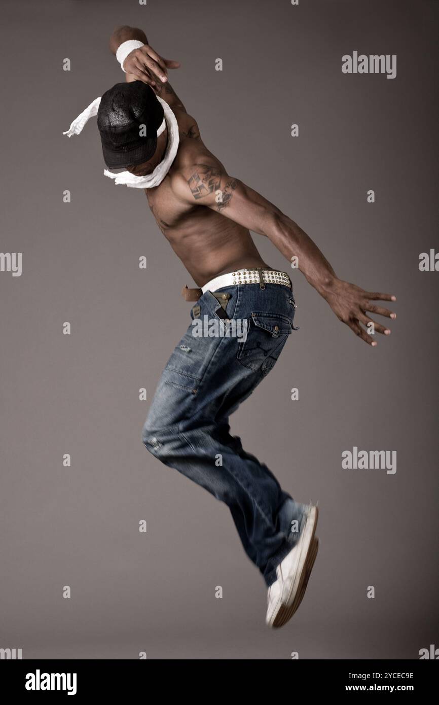 Hip-Hop-Tanz ist seine Leidenschaft Stockfoto