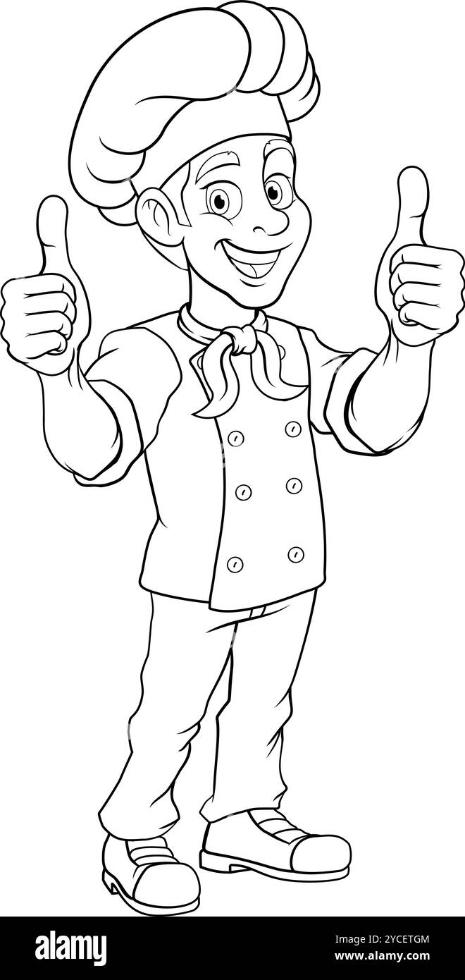 Chef neu 2024 A13 BW-171 Stock Vektor