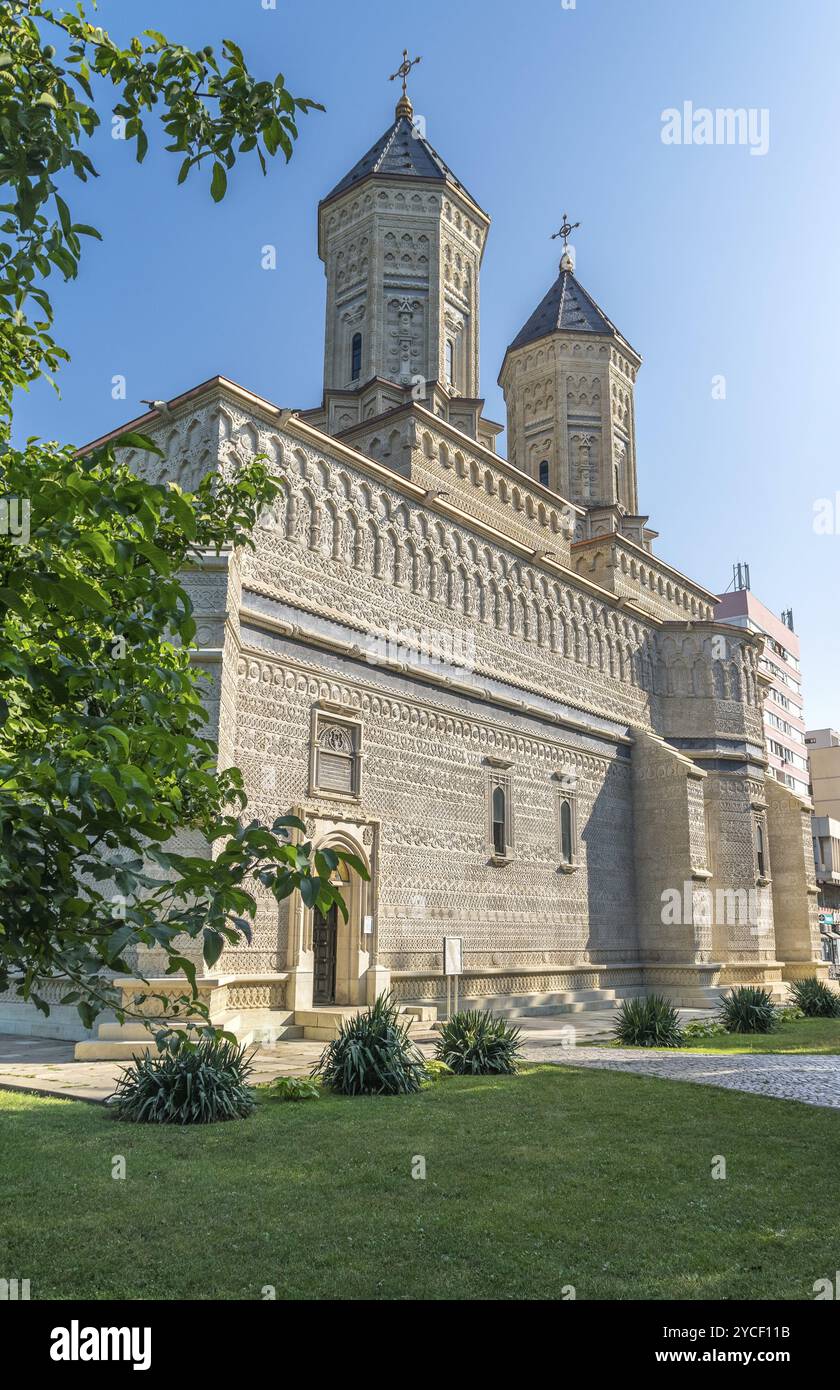 Kloster Tei Ierarhi (Kloster Der Drei Hierarchen) in Iasi, Rumänien. Ein historisches Denkmal aus dem 17. Jahrhundert in Iasi. Schöne Kirche Stockfoto